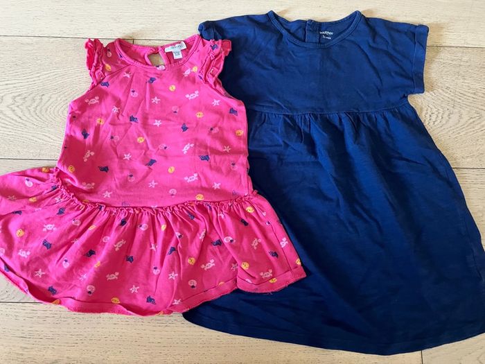 Lot de deux jolies robes été en coton 24 mois Bout’chou