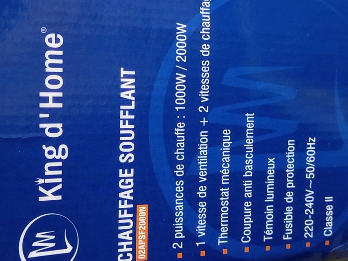 Chauffage/Radiateur Soufflant 1000-2000W - Neuf - photo numéro 5