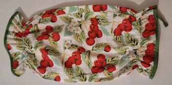 Sac à pain blanc imprimé cerises