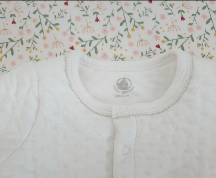 Gilet blanche texturée Petit Bateau - photo numéro 3
