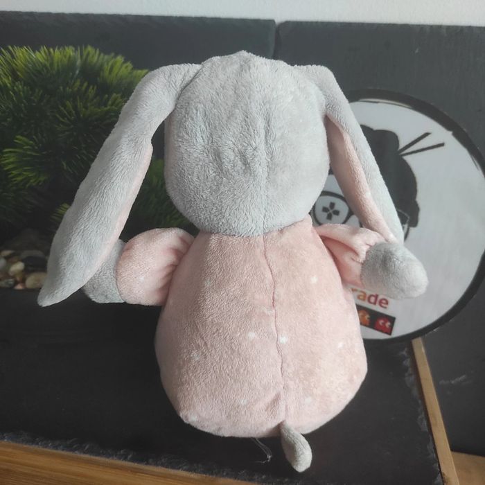 Peluche musicale lapin Simba toys kiabi rose étoiles blanches 20 cm gris - photo numéro 2