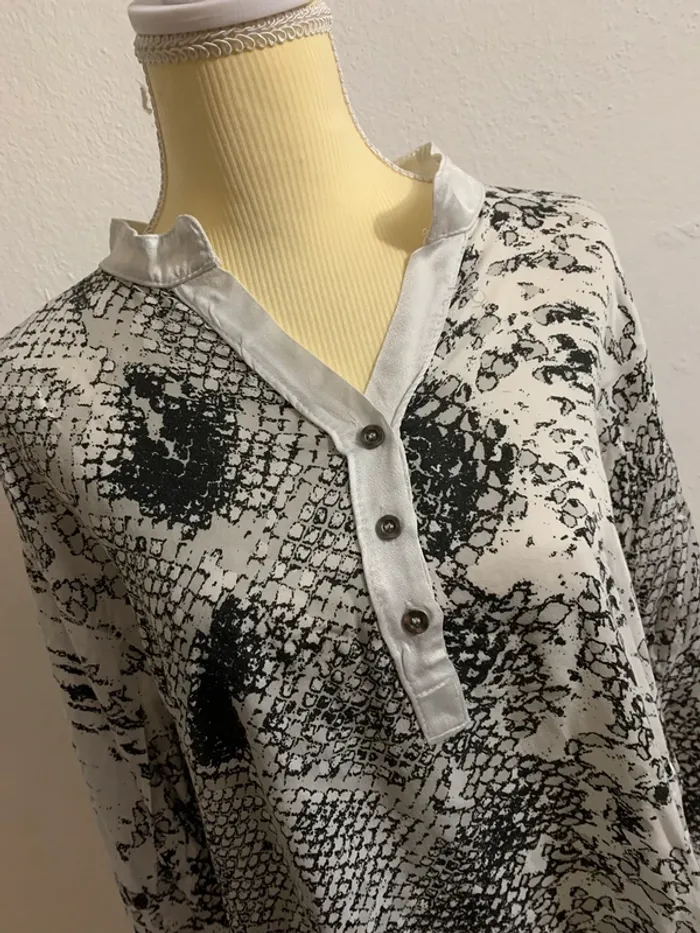 Chemise fluide imprimé python - Made in Italy - Taille unique - photo numéro 2