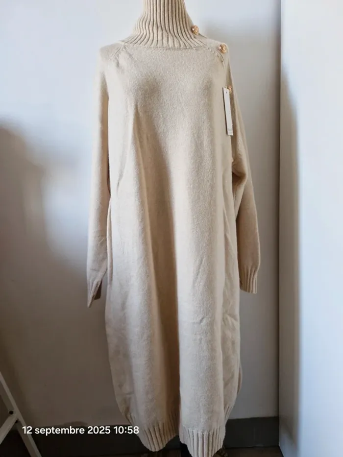 Robe pull oversize beige sable -Neuve étiquette – T 42/44/46