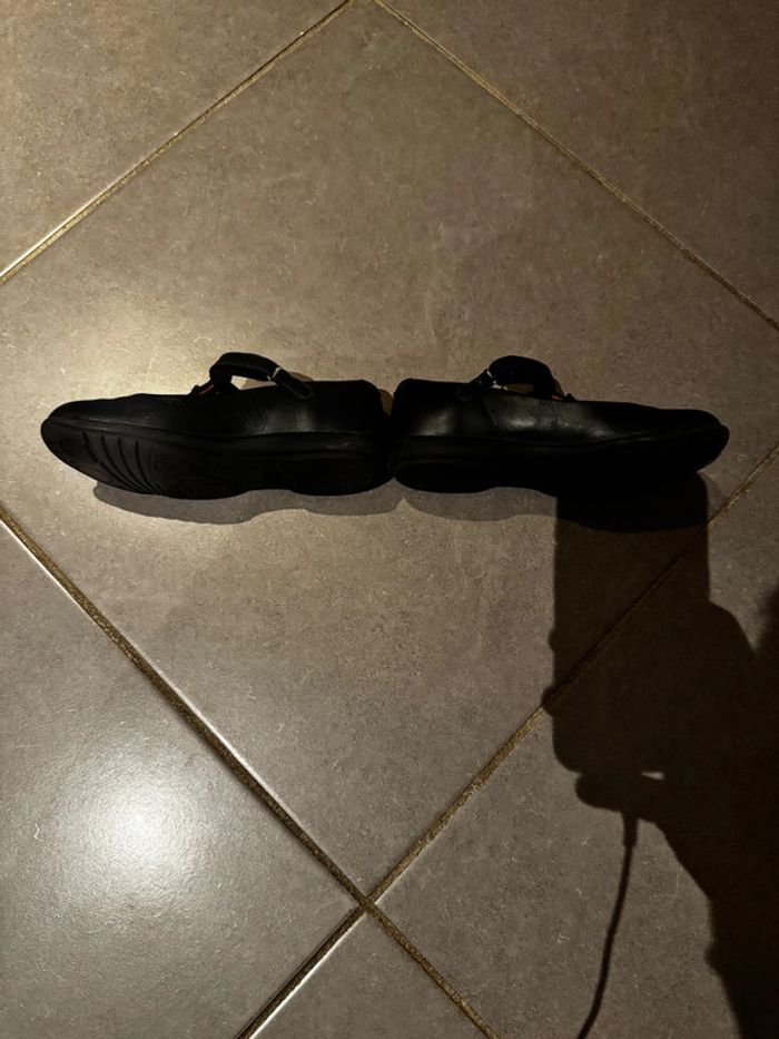 Ballerines en cuir avec serrage en scratch -  DPAM - Étoiles - Bleu marine - 29 - photo numéro 3