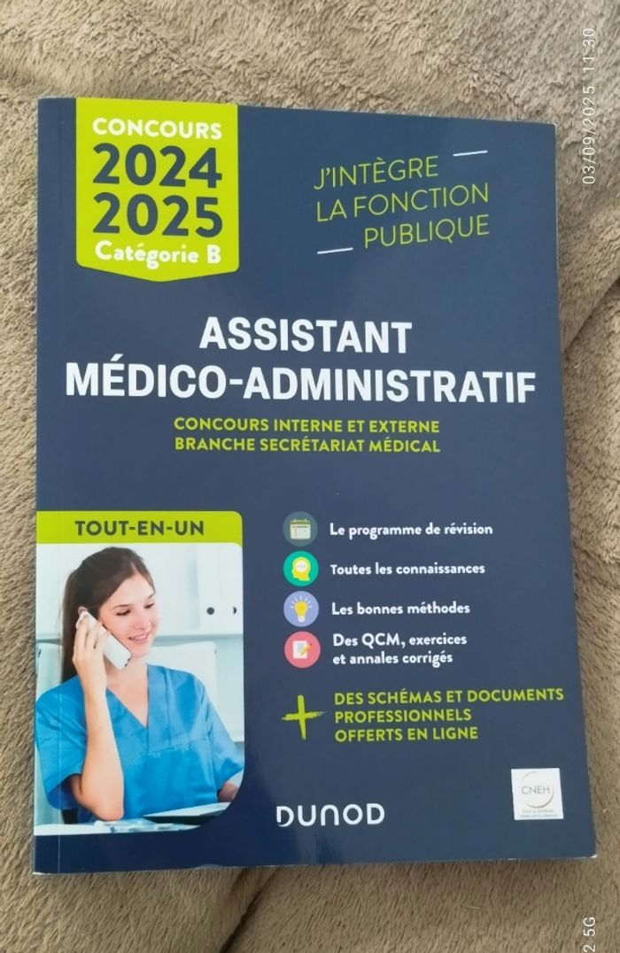 Livre pour assistant médico administratif concours