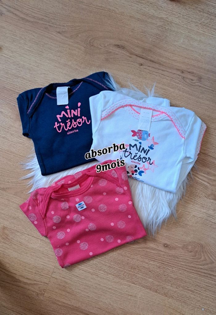 lot bodies absorba 9mois 👶