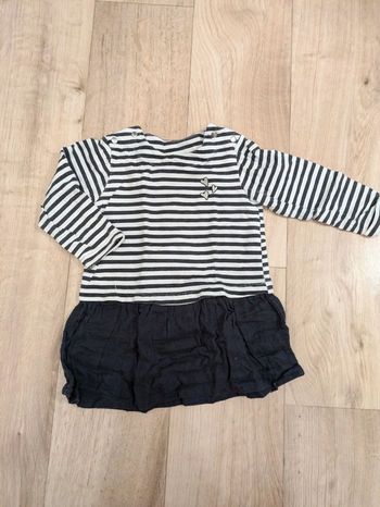 Robe manches longues Noire et Blanche TAO 18 Mois