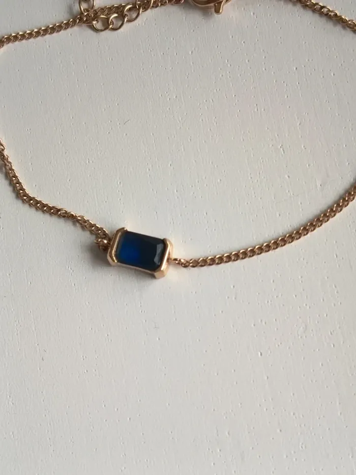Bracelet plaqué or Paul Valentine et crystal bleu - photo numéro 3