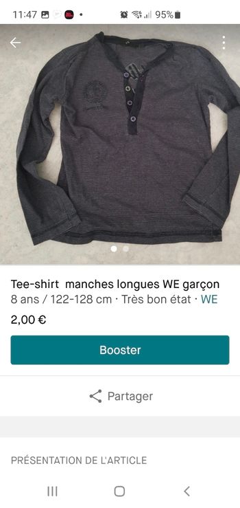 Tee shirt  manches longue  WE