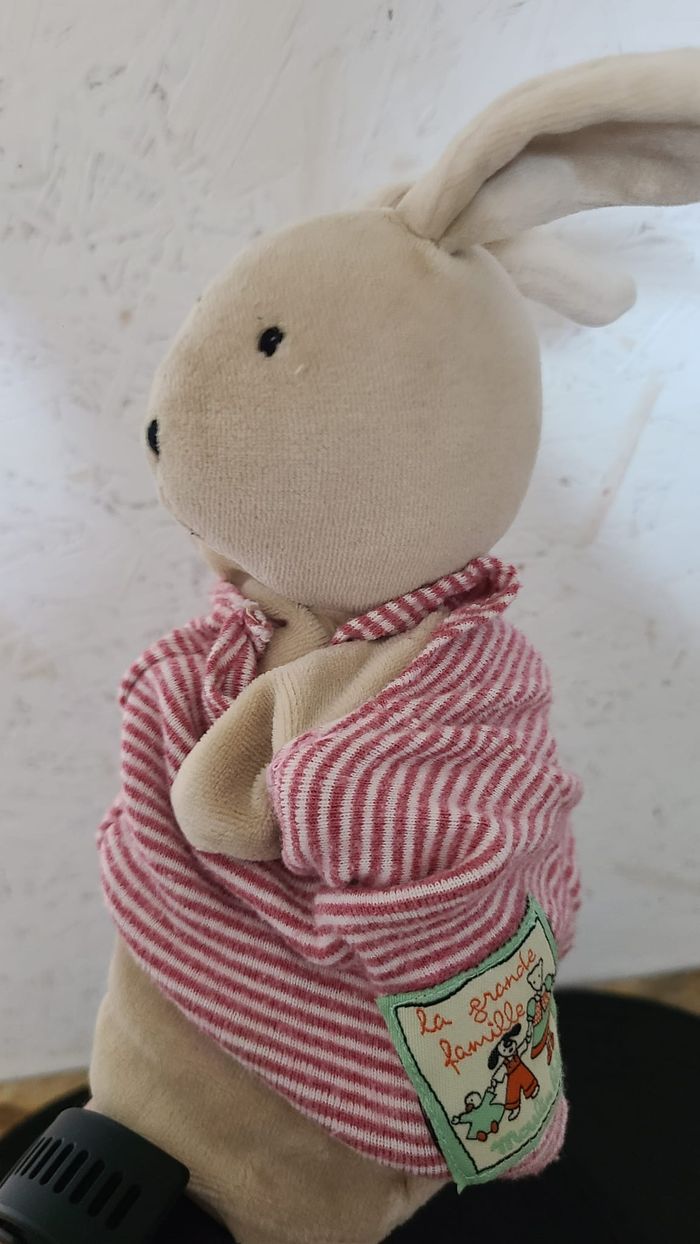 Lapin "Sylvain" MOULIN ROTY Doudou La Grande Famille - photo numéro 4