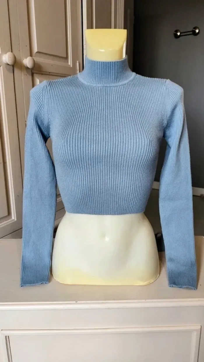 Haut bleu dos nus T38 - Zara
