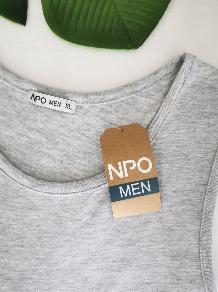 Tee-shirt sans manches, débardeur gris chiné NPO Taille XL - photo numéro 2