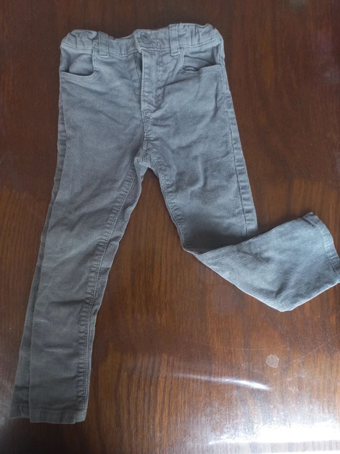 Pantalon skinny en velour gris in extenso 3ans