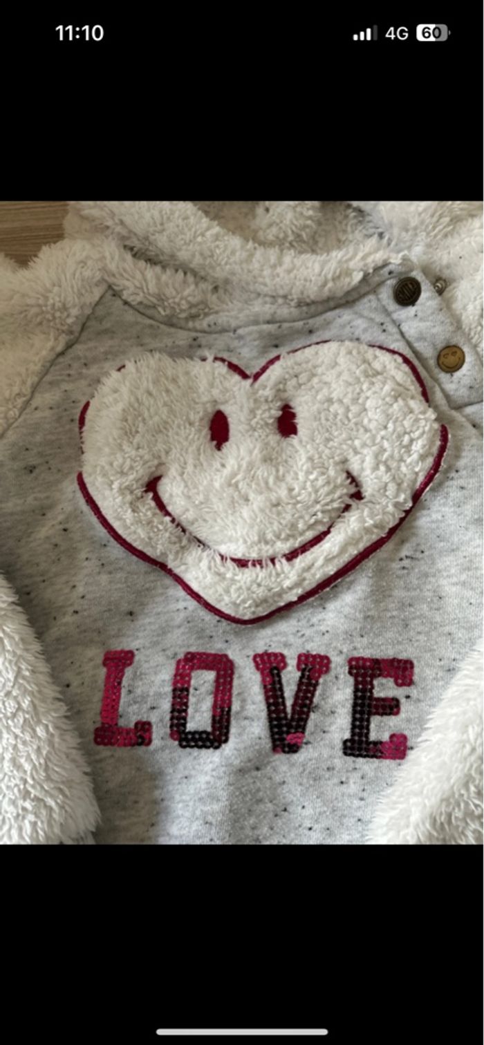 Pull à capuche chaud smiley - photo numéro 2