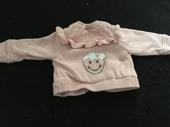 Gilet rose bien chaud orchestra « smiley baby » 1 mois