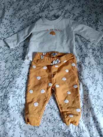 Ensemble la redoute petit nuage jaune moutarde 6 mois