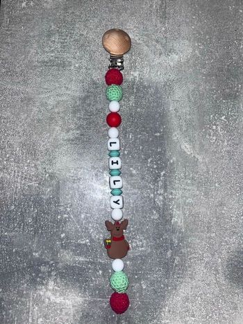 Attache tétine noel