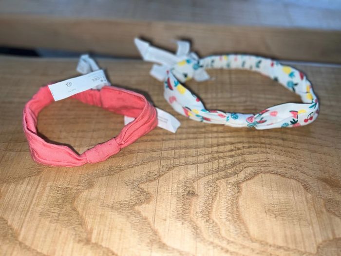 Lot rose corail fruits pastèque bandeaux à cheveux fille tape à l’œil taille unique T.U neuf