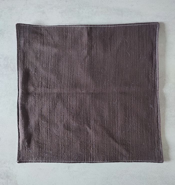 Doudou plat blanc et marron savane zèbre - photo numéro 3