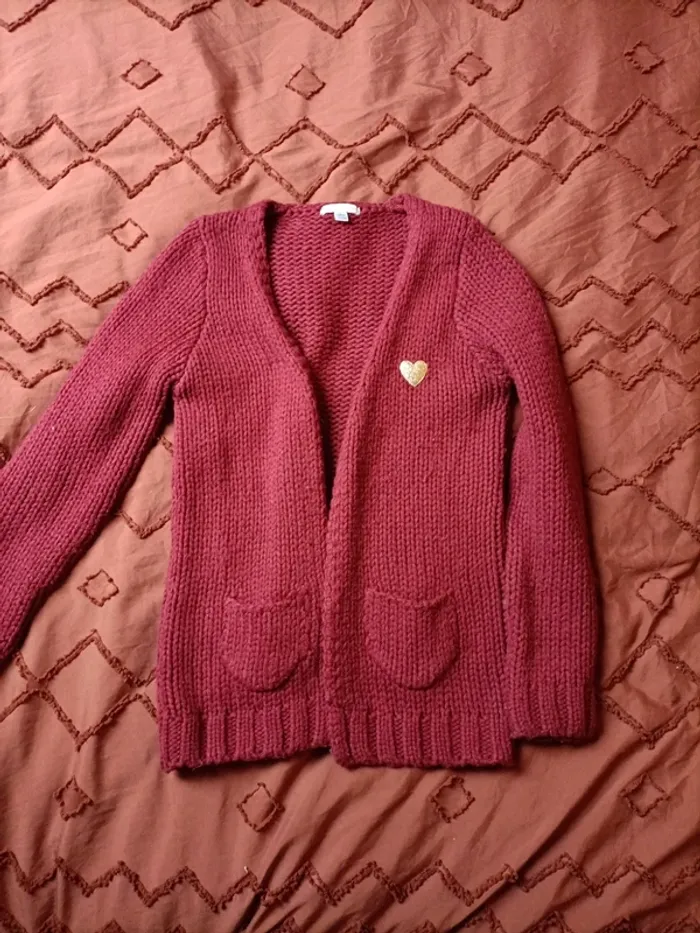 Joli gilet long Vertbaudet 10 ans