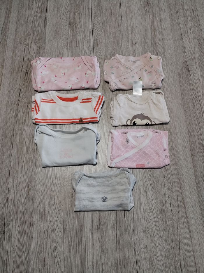 Lot de 7 bodies 3 mois fille