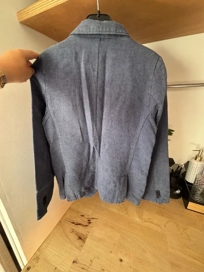 Blazer en lin bleu jean clair • Zara • 11/12 ans - photo numéro 7