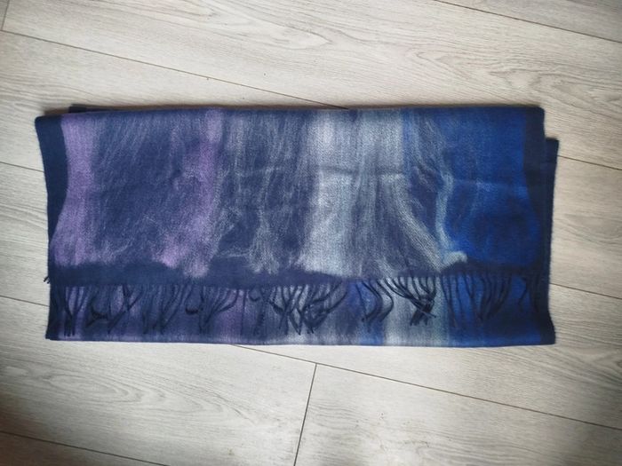 Grande écharpe à franges avec de la laine - photo numéro 5