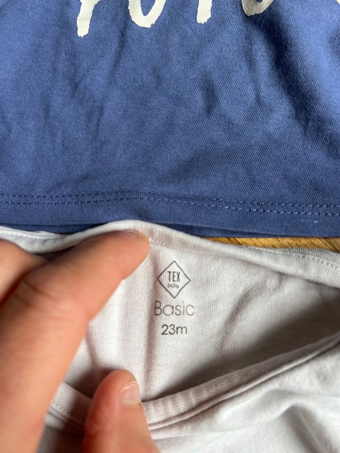Lot 4 t-shirt fin manches longues 23mois Tex Baby - photo numéro 7