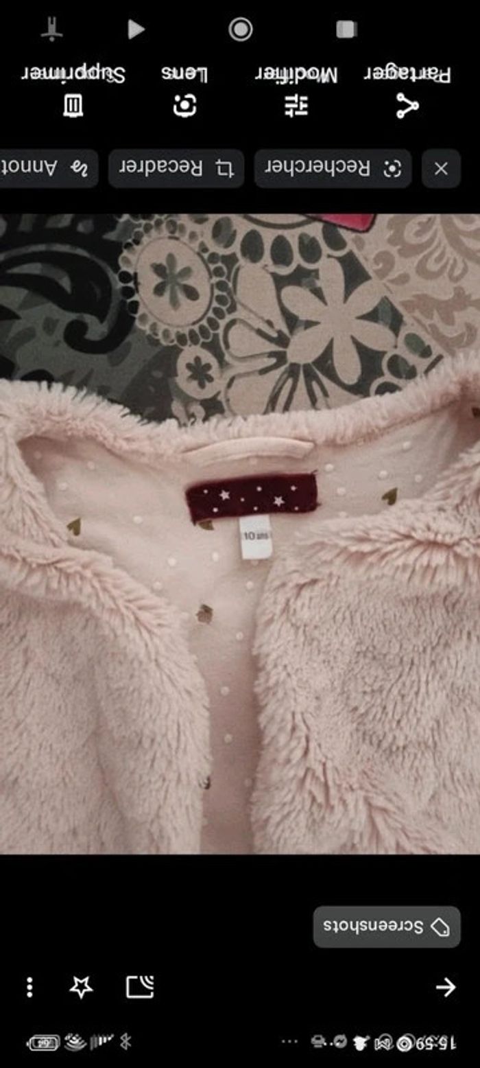 Boléro sans manche 10 ans fourrure tout doux - photo numéro 2