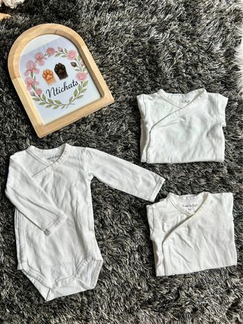 Lot de trois bodies blancs | zeeman | naissance