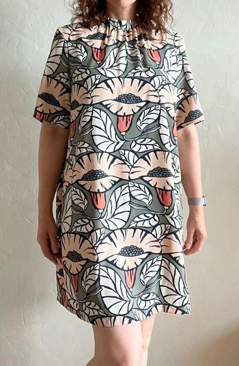 Robe imprimée courte vintage Monoprix – Taille 44