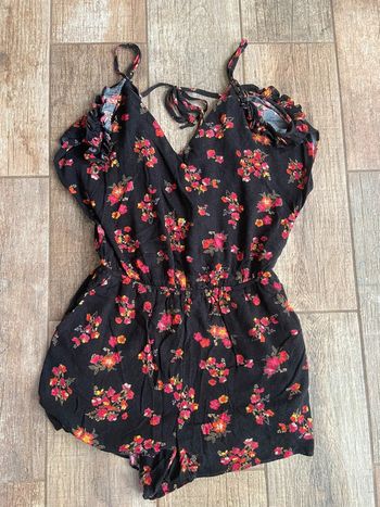 Combi short d’été à volants à fleurs