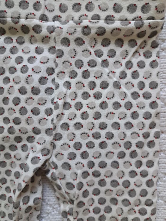 Ensemble robe blanche manches longues + legging Obaïbi fille 12 mois - photo numéro 7