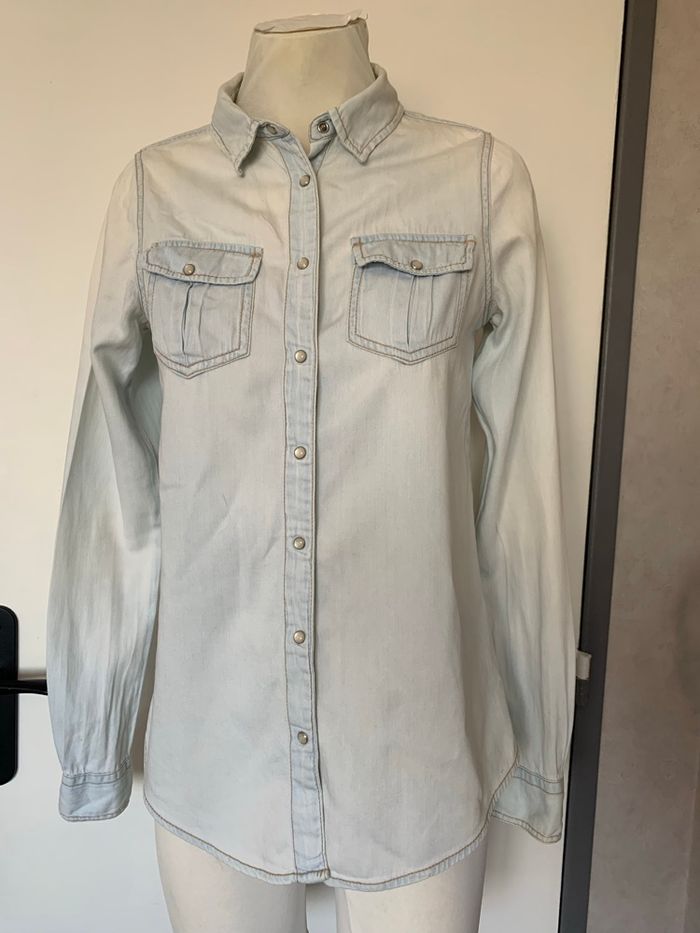 Chemise jeans blanchi