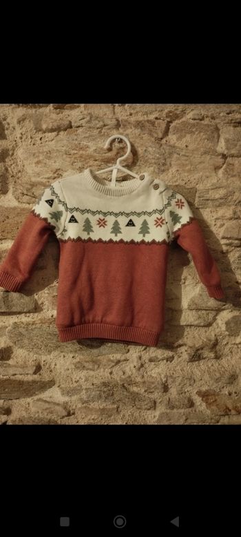 Pull doublé sherpa, taille 6mois, collection 2025