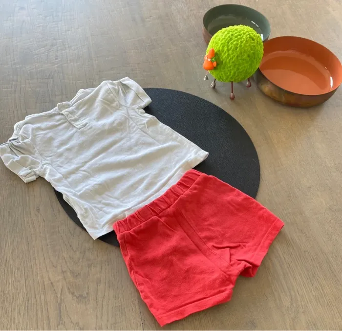Ensemble 12 mois Disney baby blanc et rouge - photo numéro 2