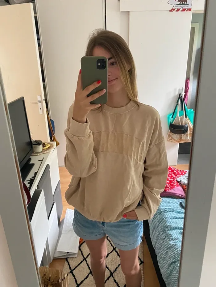 Sweat beige « Sandshell » Kiabi - photo numéro 2