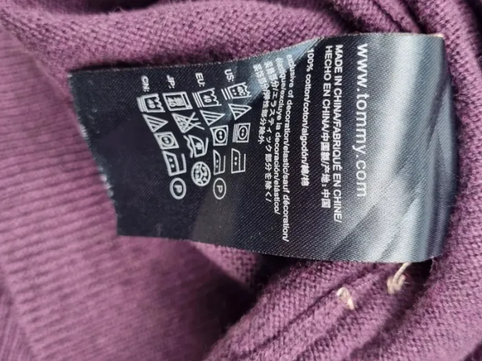 Pull col V Tommy Hilfiger violet, XL Hommes - photo numéro 7