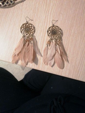 Boucle d'oreille plumes