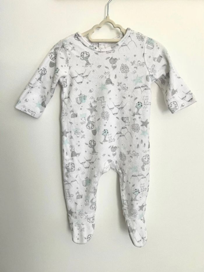 Pyjama une pièce en velours Tex 67 cm