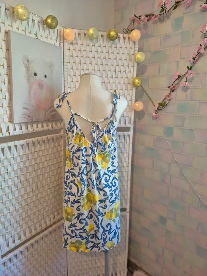 💕Jolie Robe d'été femme T38 /40(M) Esmara - Imprimé citrons💕 - photo numéro 2