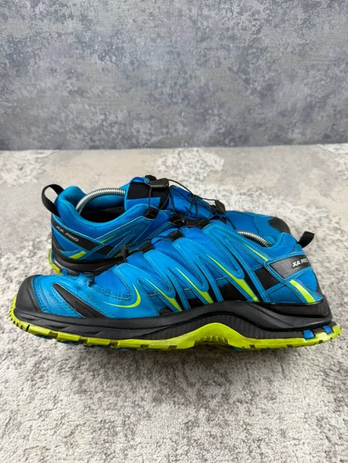 Salomon XA Pro 3D Gore-Tex - Trekking Shoes - Blue & Yellow - photo numéro 7