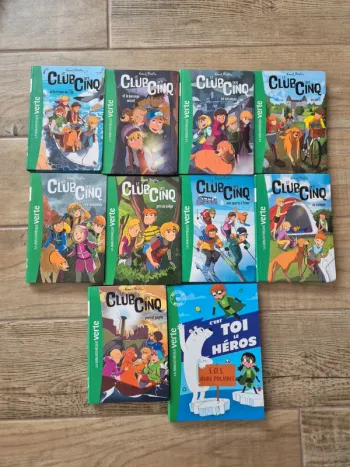 Lot de livres bibliothèque verte Le club des cinq + c'est toi le héros