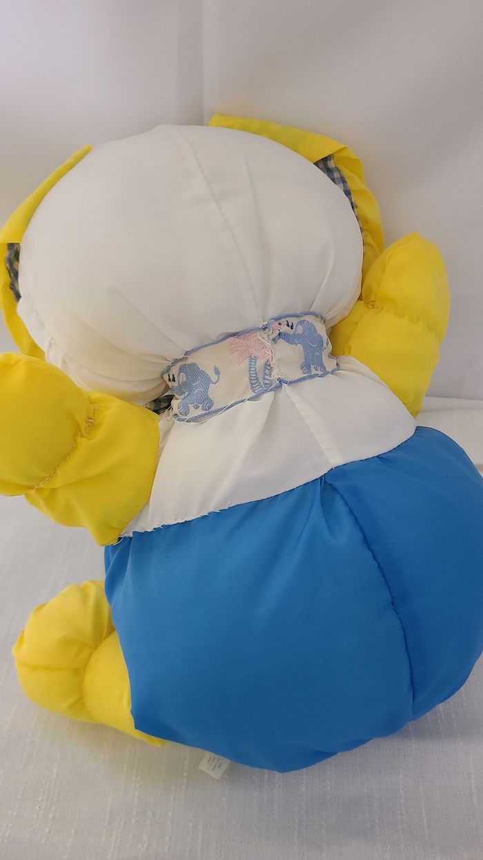 Peluche chien style BIKIN Puffalump toile de parachute vintage 38 cm - photo numéro 3