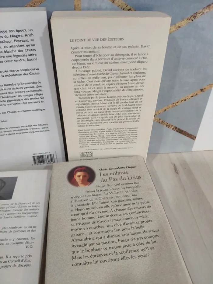 Lot 8 livres histoires d'amour romance passions Bussi Dupuy Auster Oates Bordes Orsenna Turberville - photo numéro 4