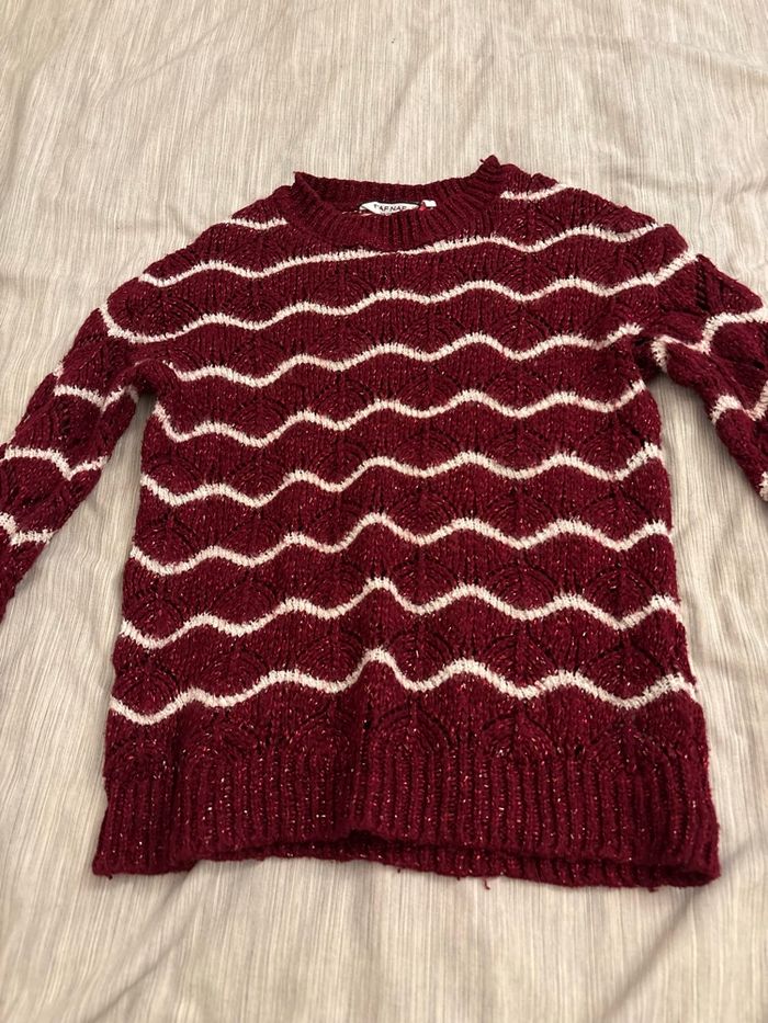 Pull paillettes brillant rayé - photo numéro 5