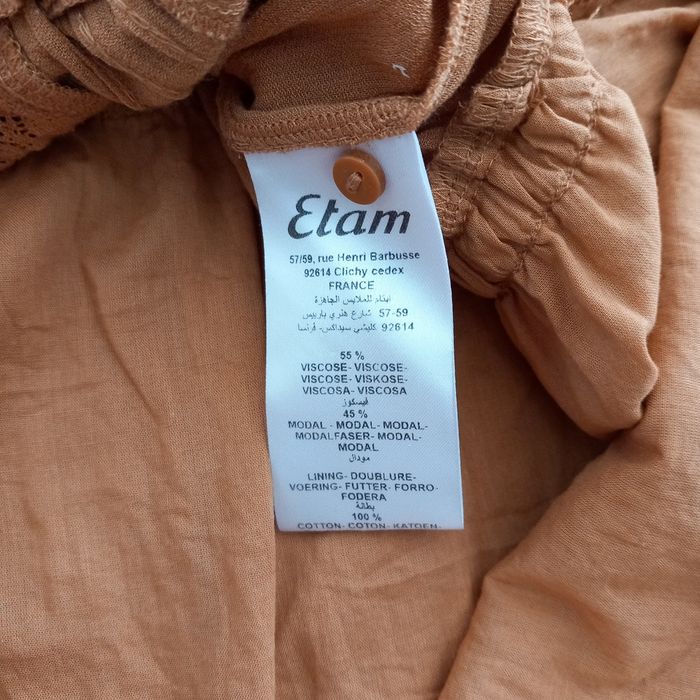 Robe longue marron Etam taille M - photo numéro 7