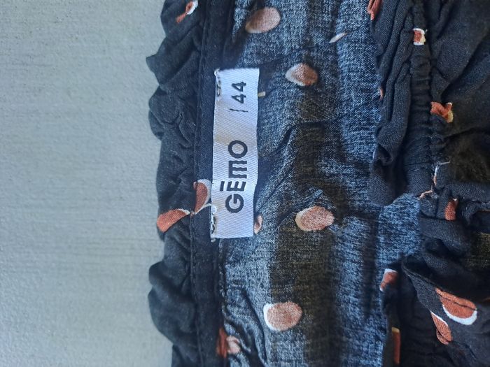 Blouse fluide noir à pois Gemo Taille 44 - photo numéro 7