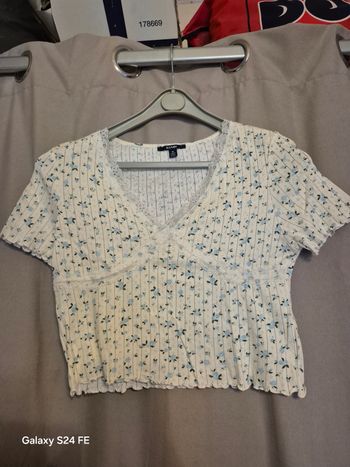 Crop top fleuri