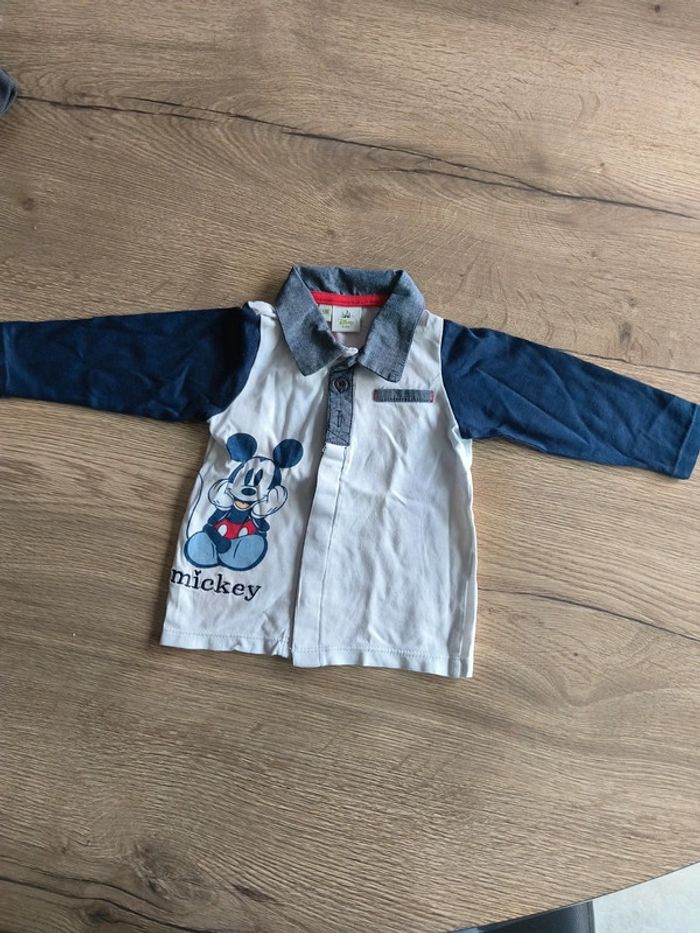 Tee shirt effet chemise